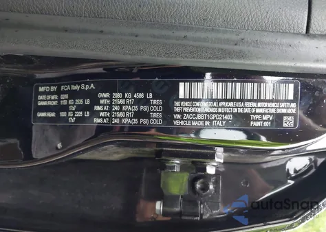 2016 Jeep Renegade Latitude z USA, uszkodzony, nr VIN ZACCJBBT1GPD21403